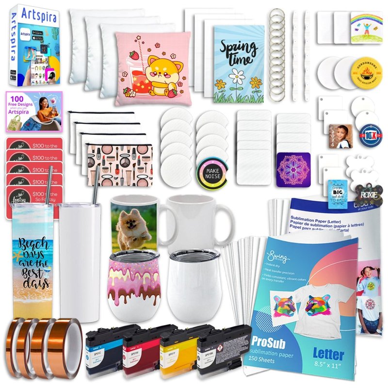 Brother Sublimation Printer with Deluxe Starter Bundle for Custom Designs