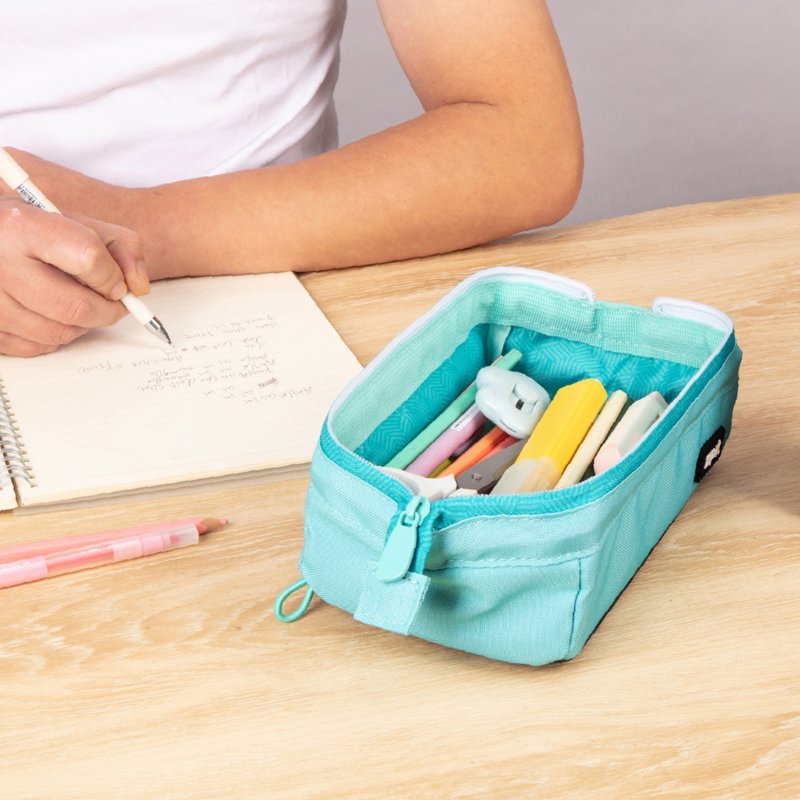Large Storage Pencil Case and Makeup Bag - Kid Teen Adult Washable Polyester