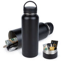24oz Stainless Steel Water Bottle with Hidden Safe Compartment - Discreet Travel Tumbler