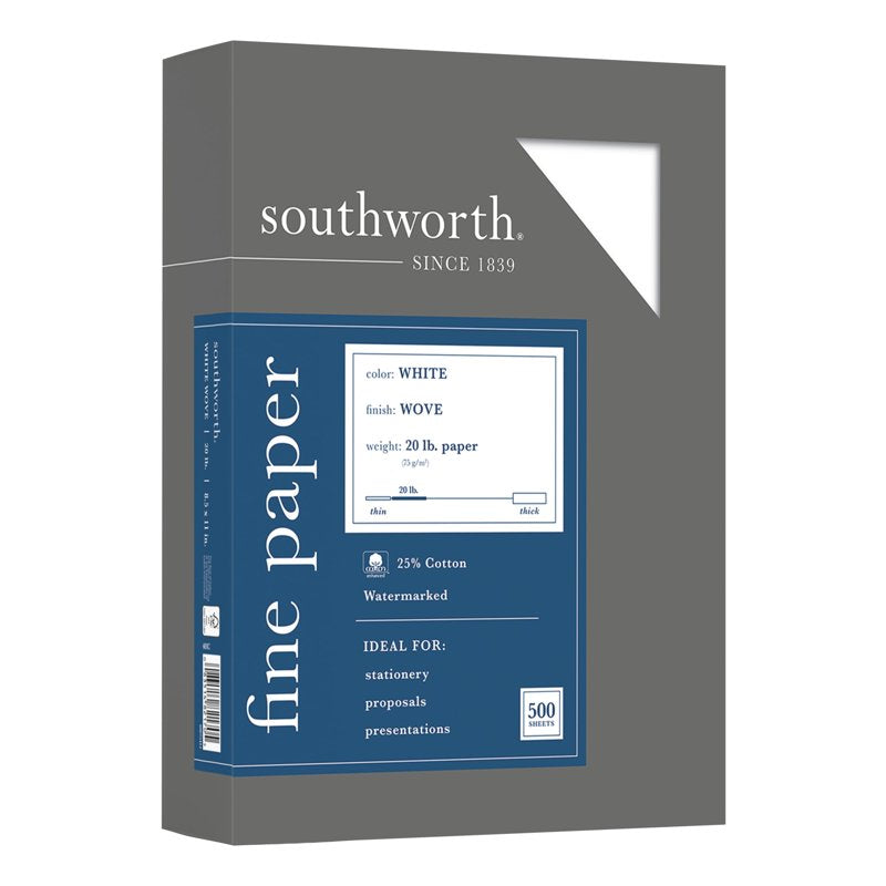 25% Cotton Business Paper 20 lbs 8.5 x 11 Legal Size 500 Sheets