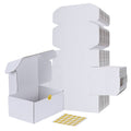 25 Pack White Cardboard Shipping Boxes for Packing & Mailing - Multiple Sizes