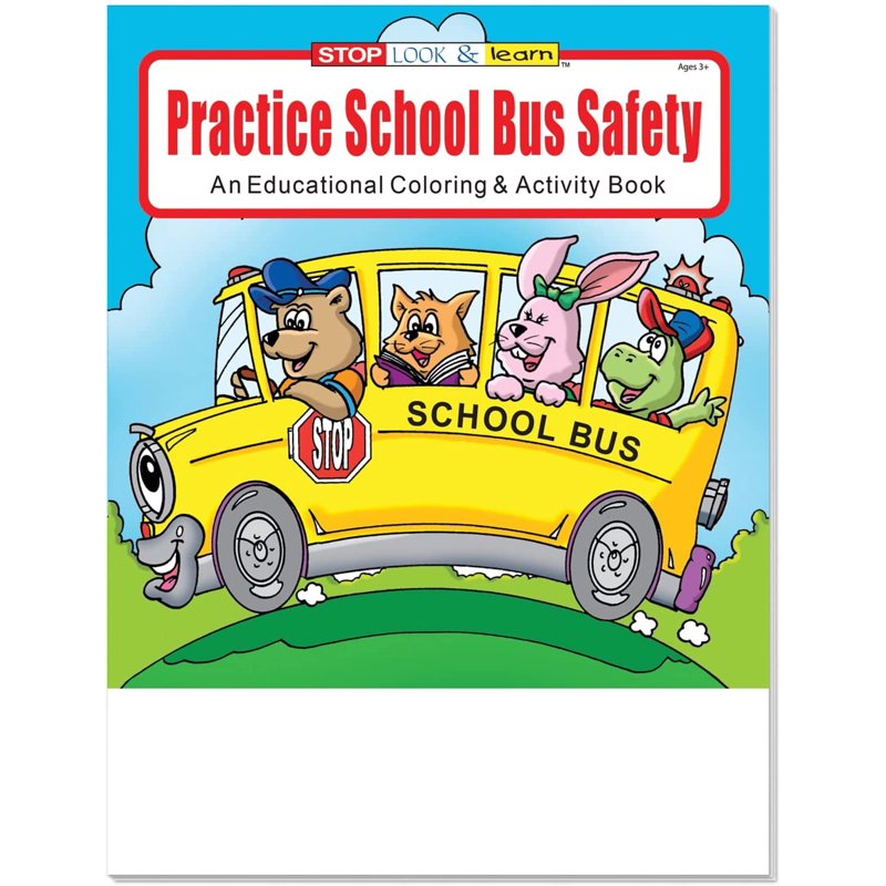 School Bus Safety Coloring & Activity Books - Kids Educational 25-Pack
