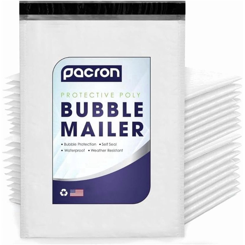 Poly Bubble Mailers 12.5x19 Inch Waterproof Self-Sealing Padded Envelopes Bulk Pack