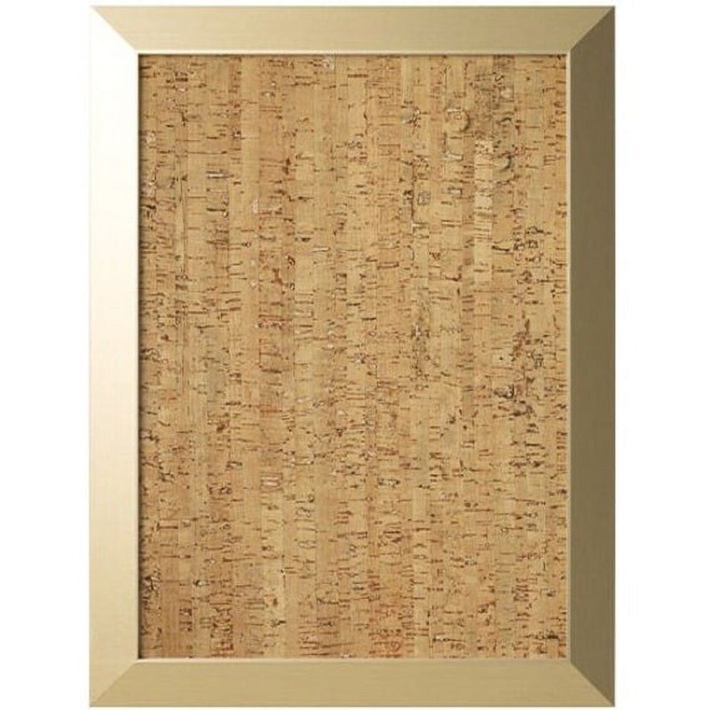 MDF Framed Cork Board for Office & Home Display - Natural Surface, Gold Frame
