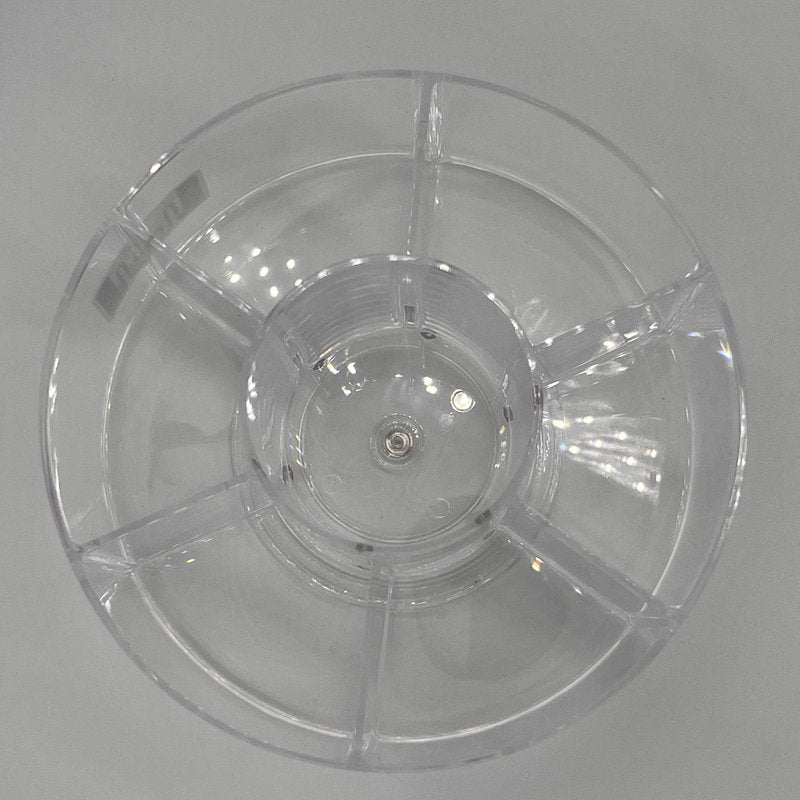 Rotating Craft Storage Caddy Organizer with 7 Compartments - Clear