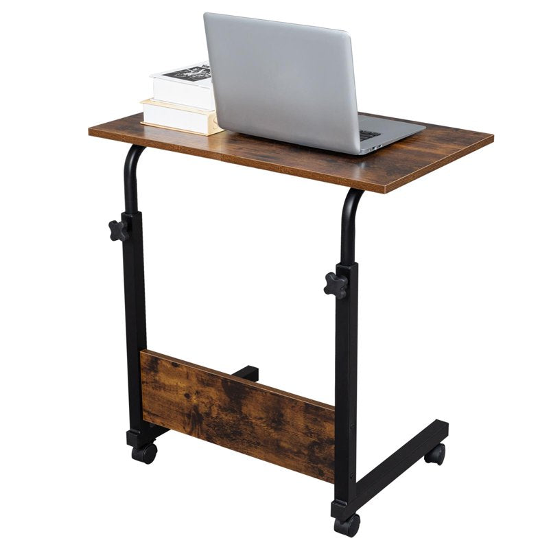 Height Adjustable Computer Desk Home Office Study Laptop Table with Wheels