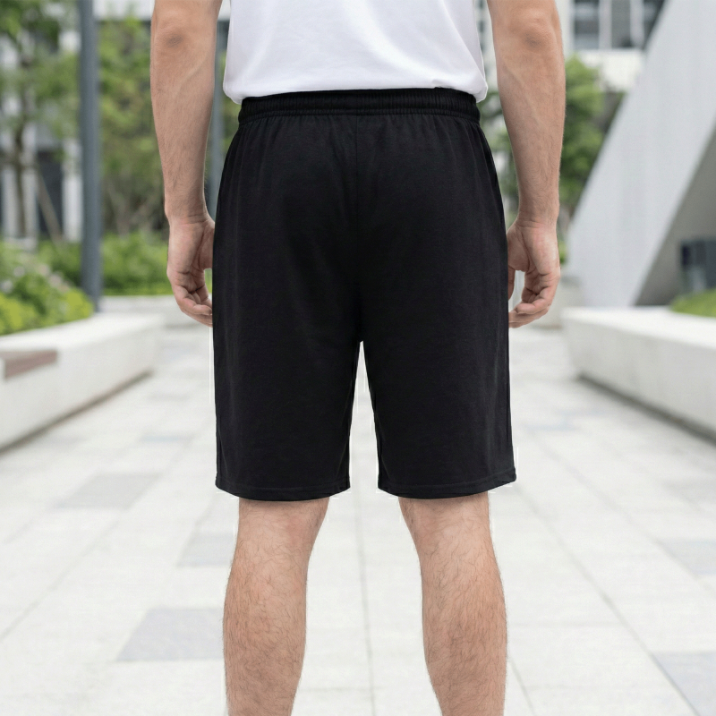 Men's Casual Shorts with Elastic Waist & Drawstring - Versatile Daily Wear