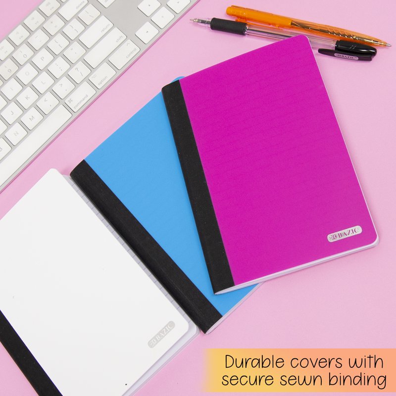 Poly Cover Composition Notebook 80 Sheets Assorted Colors 8-Pack