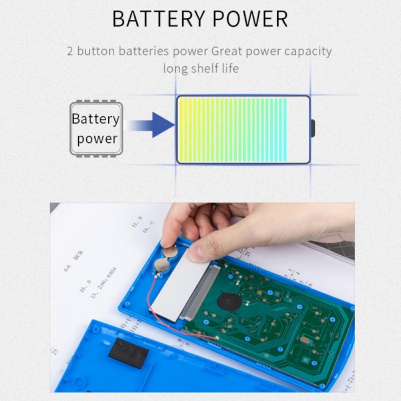 Scientific Graphing Calculator with Large LCD Display - Blue