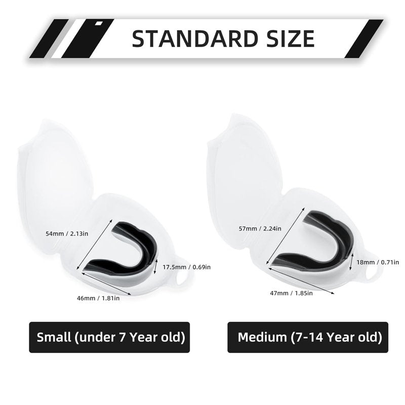 Kids Youth Sports Mouth Guard Set with Case for Football Lacrosse Soccer Boxing
