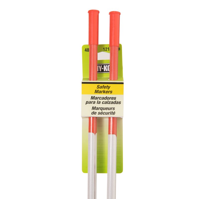 Fiberglass Driveway Marker Reflective Safety Poles - 6 Pack