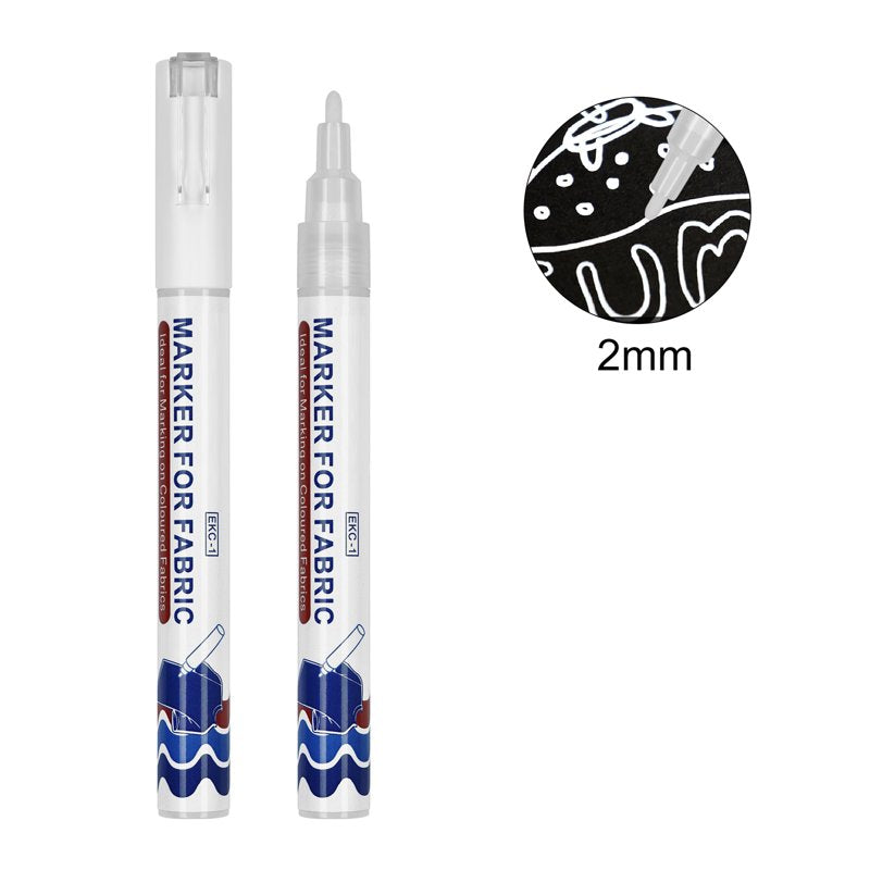 Water-Resistant Fabric Marker 2mm for Clothing, Leather, Canvas, Jeans