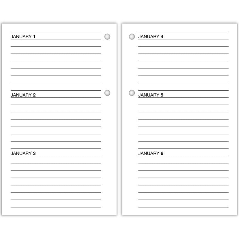 Recycled Daily Desk Calendar Refill 2026 - 12 Months, Standard Size