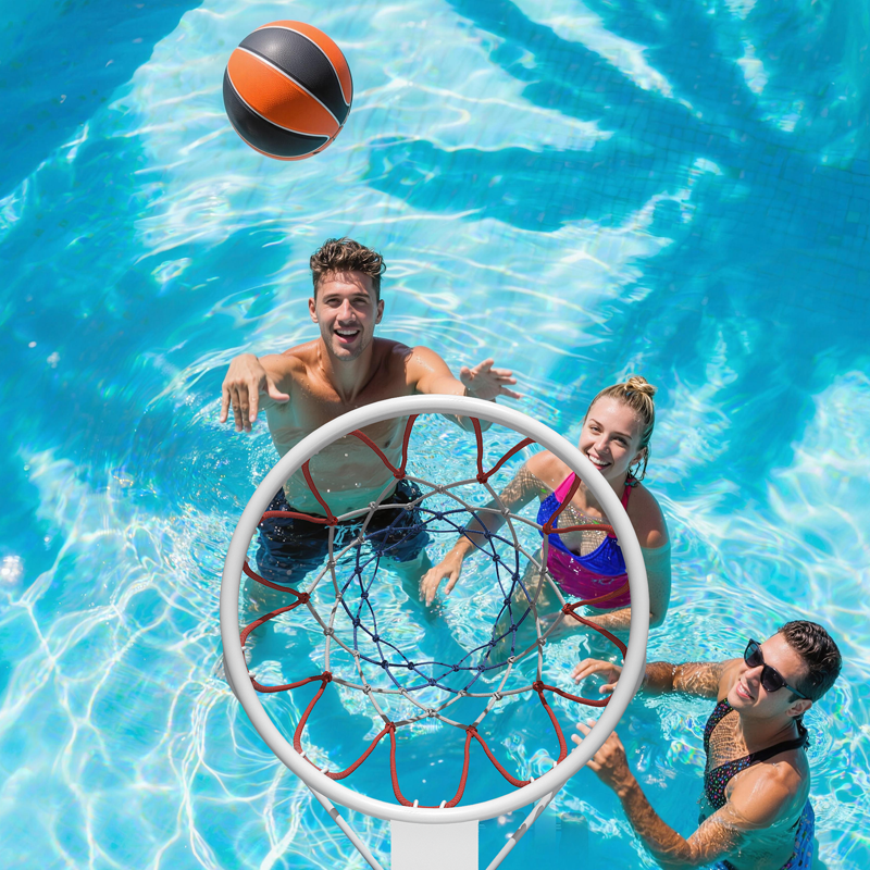 Adjustable Pool Basketball Hoop with Water Base and Ball - Indoor & Outdoor
