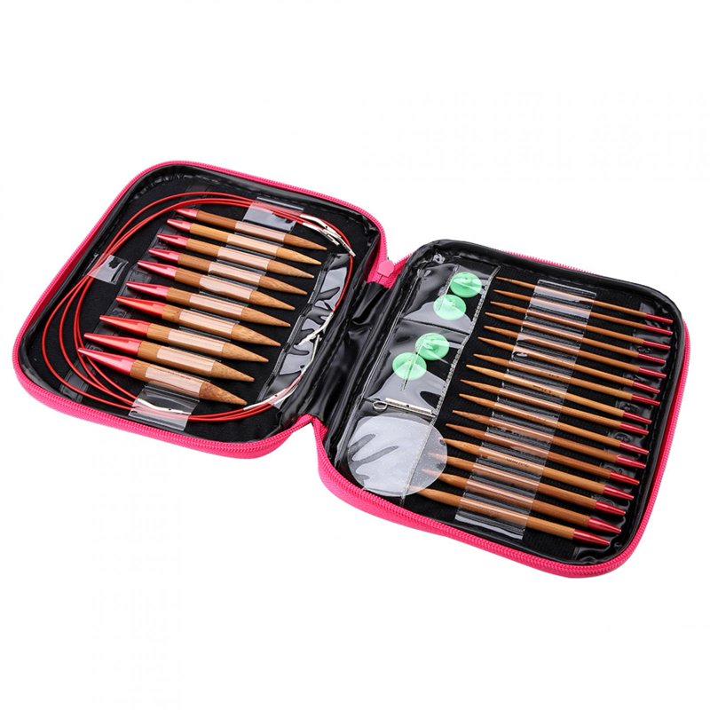 Interchangeable Knitting Needle Set 2.75mm-10mm Aluminum Circular Needles