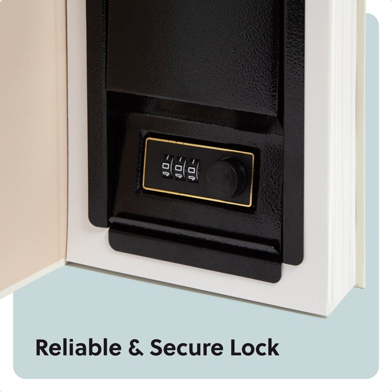 Book Safe with Combination Lock Hidden Storage Disguise