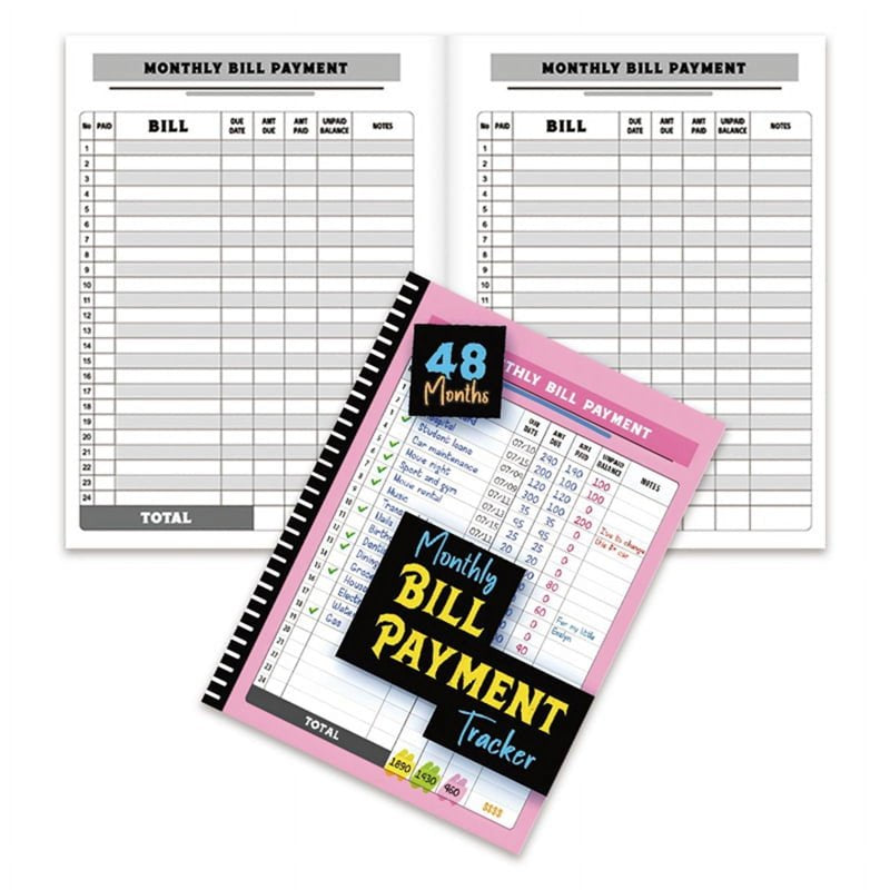 Monthly Bill Payment Tracker Organizer with Calendar & Debt Planner
