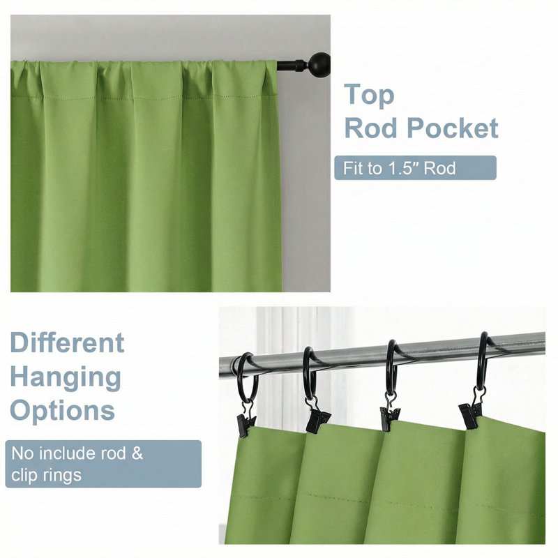 Blackout Curtains for Bedroom & Living Room - Thermal Insulated Room Darkening Drapes, 2 Panels