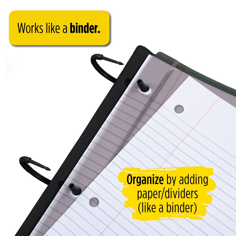 5-Star Flex 1.5-Inch Hybrid Notebook Binder with Rings, Black