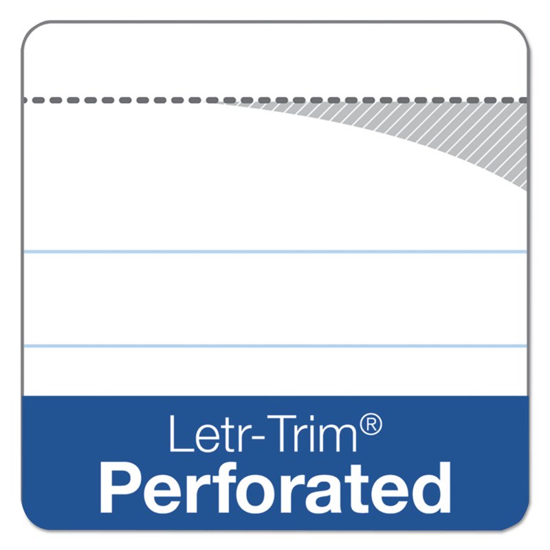 5in x 8in Ruled Perforated Office Notepad with Sturdy Back - Pack of 50 Sheets