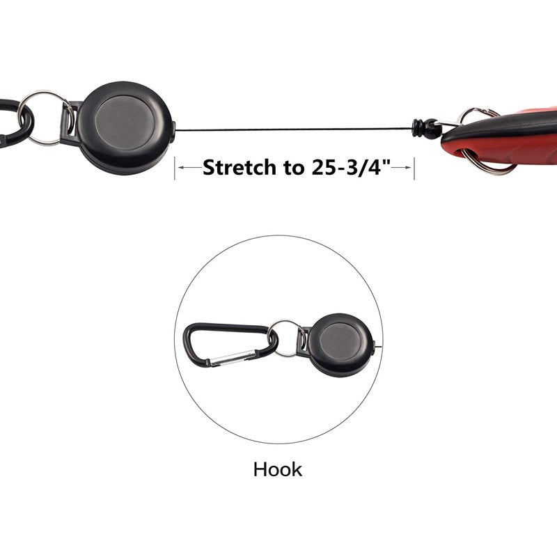 Golf Club Groove Cleaner Brush Set with Retractable Zip-Line & Carabiner