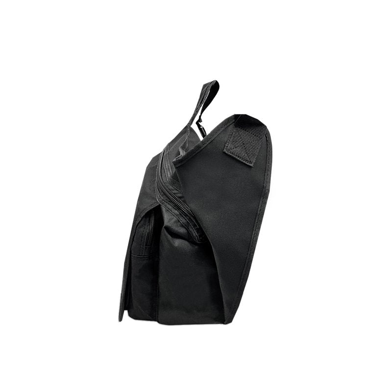 Large Unisex Messenger Bag with Multiple Pockets - Black