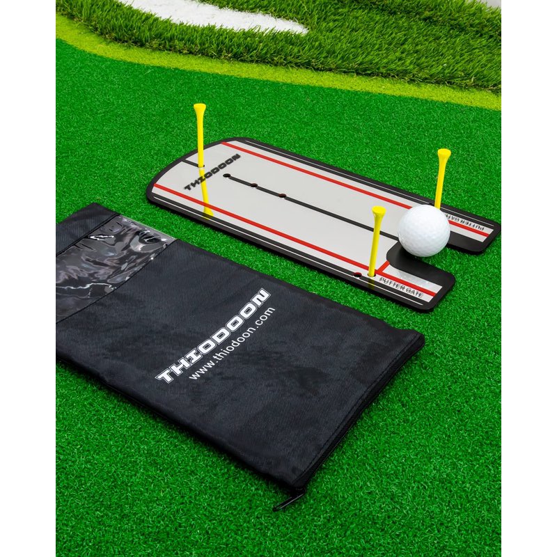 Golf Putting Alignment Mirror - Ultra-Thin 3mm Practice Aid with Carry Bag