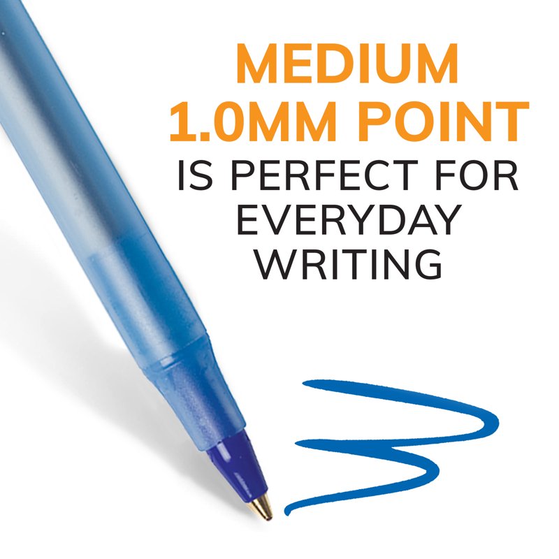 Bulk Blue Ballpoint Pens 1.0mm Medium Point 500 Pack - Reliable Office Writing Supplies