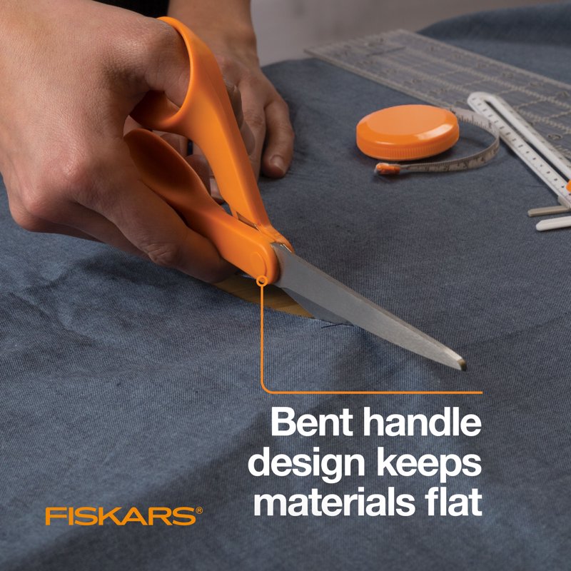 Fiskars 8 Inch Non-Stick Scissors - Precision Fabric & Craft Cutting
