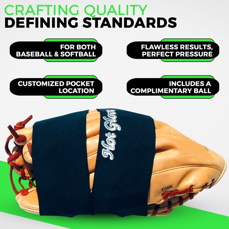 Sports Glove Wrap with Softball - Adjustable Fit for Baseball & Softball