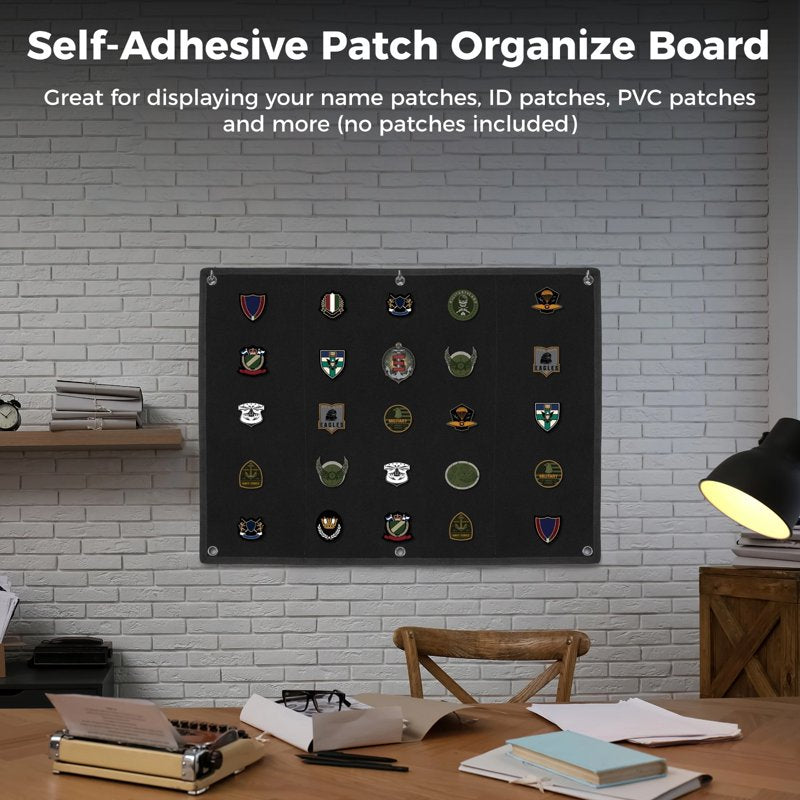 Large Self-Adhesive Patch Board 43x27.5 Inch Organizer for Patches & Emblems
