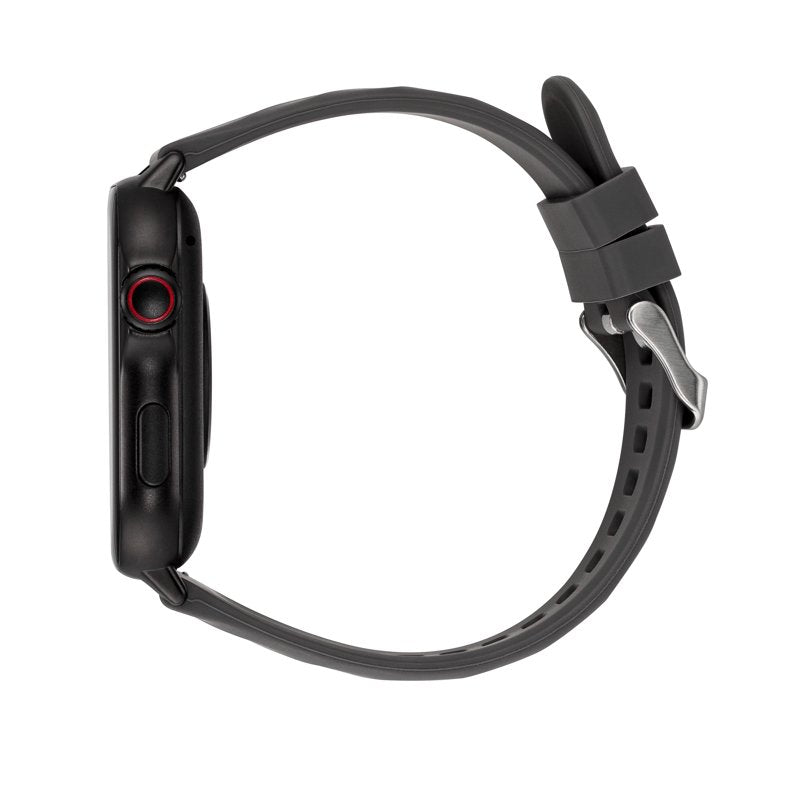 Unisex Smartwatch with Call Function and Gray Silicone Band - Fitness & Water-Resistant