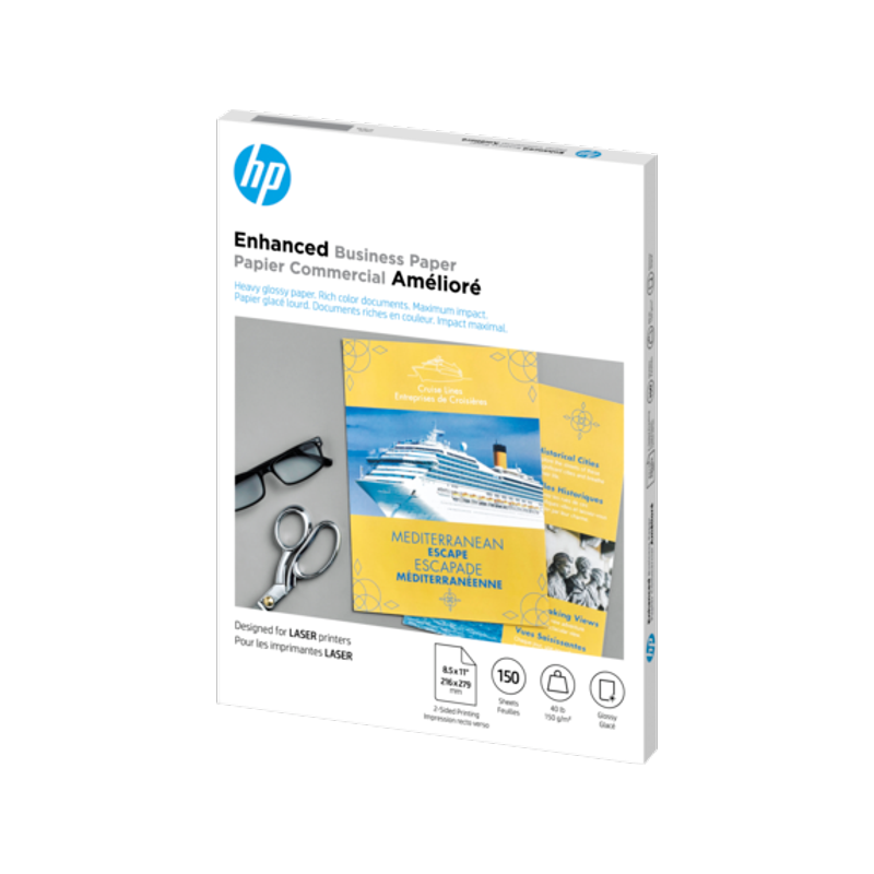 HP Glossy Photo Paper 8.5x11 Inches, Double-Sided, 50 Sheets