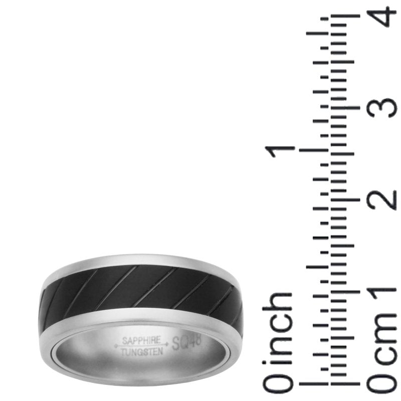 Men's Wedding Bands Tungsten Titanium 8mm Matte Finish Comfort Fit Ring