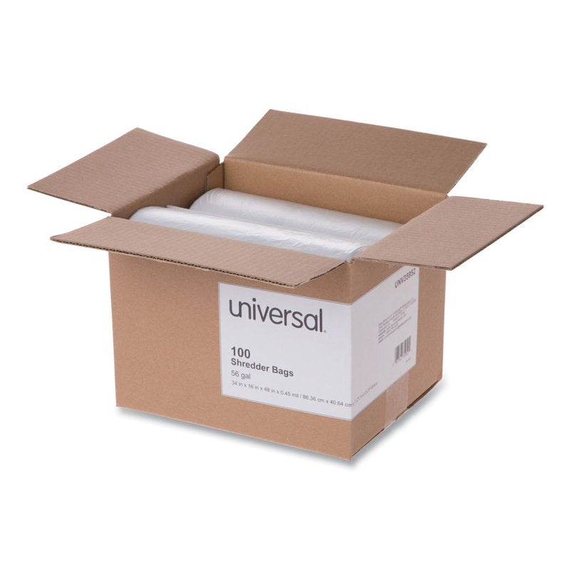 56 Gal Heavy-Duty Garbage Bags for Shredders - 100 Pack