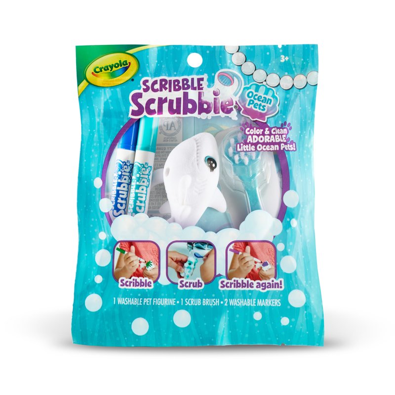 Kids Ocean Animal Coloring Toys with Washable Markers & Brush - Mess-Free Arts & Crafts