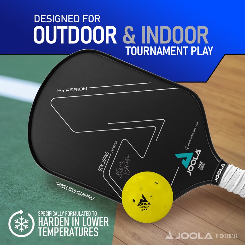 JOOLA Primo Pickleball Balls 100 Pack - 3-Star Tournament Outdoor/Indoor