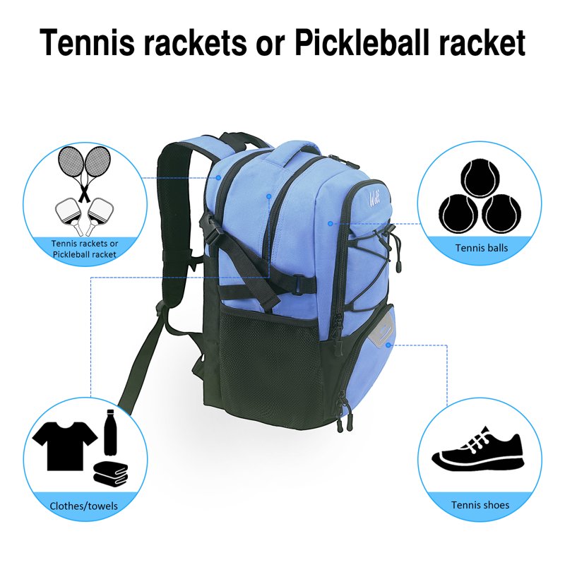 Large Capacity Tennis Backpack Bag with Ventilated Shoe Compartment