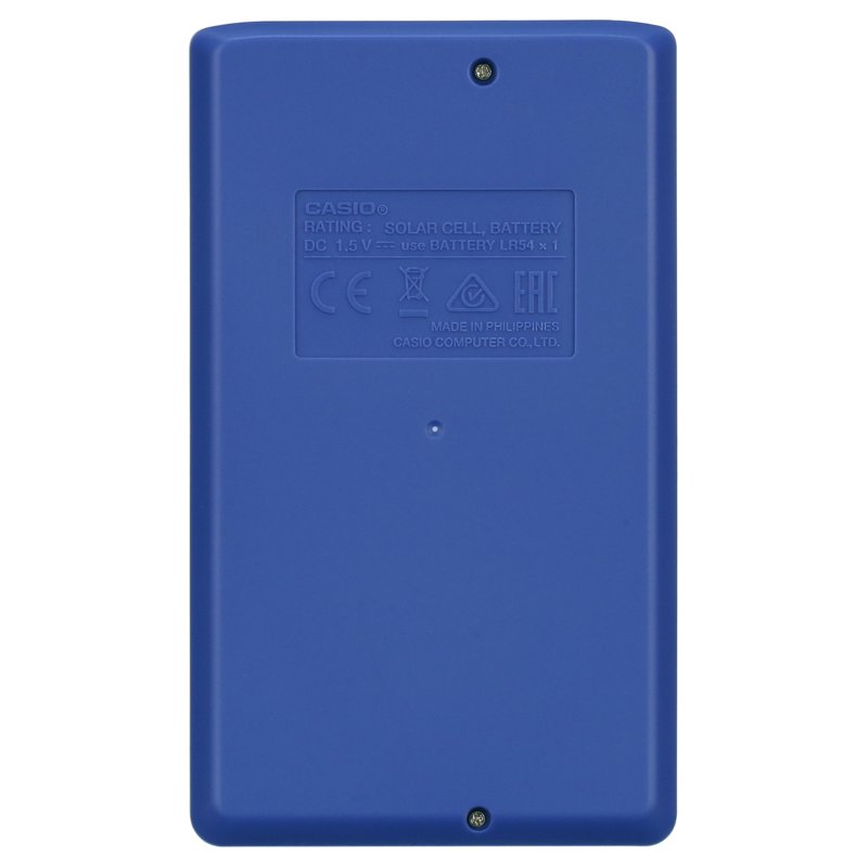 8-Digit Solar Power Calculator with Protective Wallet Case - Blue