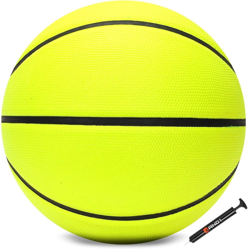 Regulation Size Rubber Basketball for Indoor & Outdoor Play - Deep Channel Grip
