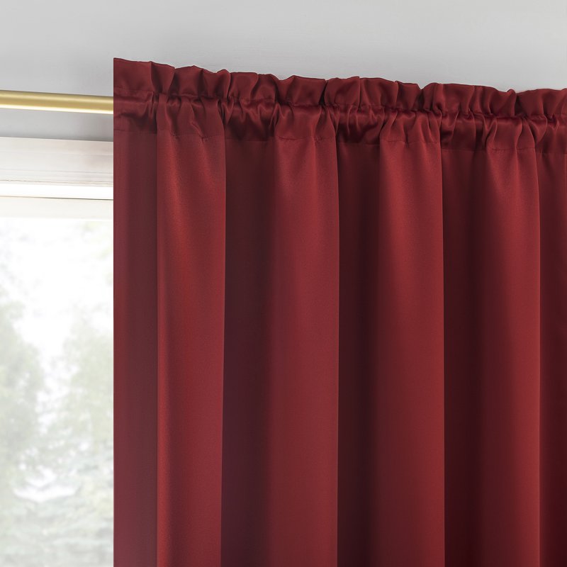 Blackout Curtain Panel - Thermal Insulated, Light Blocking, Rod Pocket Design