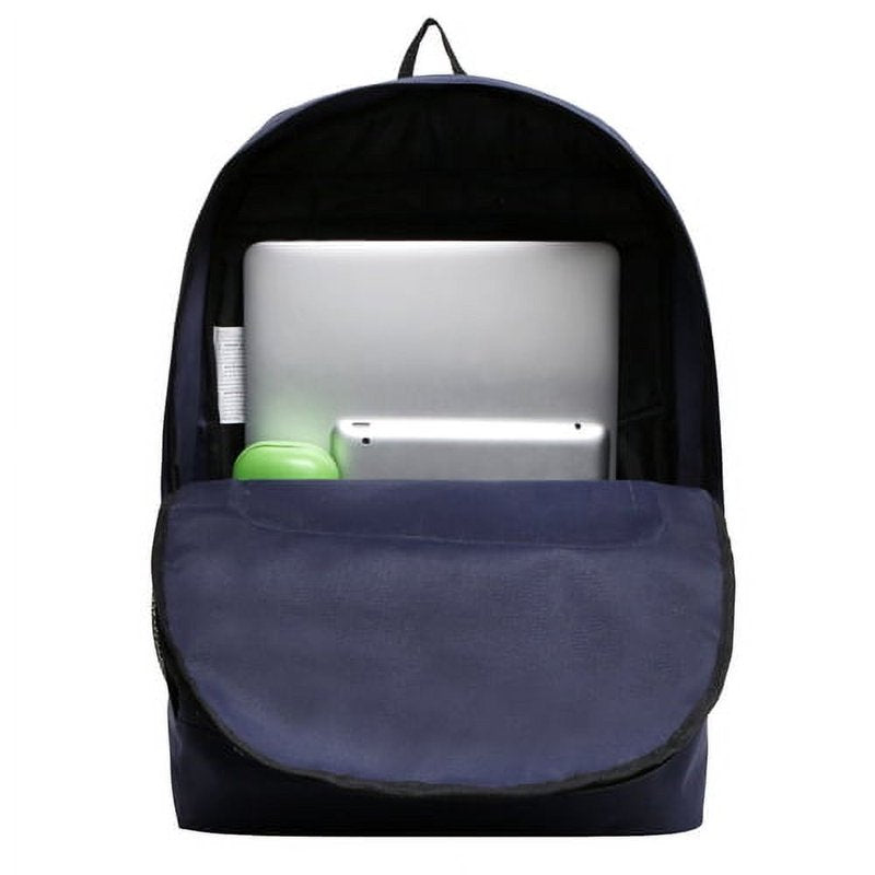 Unisex 17.5" Classic School Backpack - Navy Blue, Lightweight Day Pack
