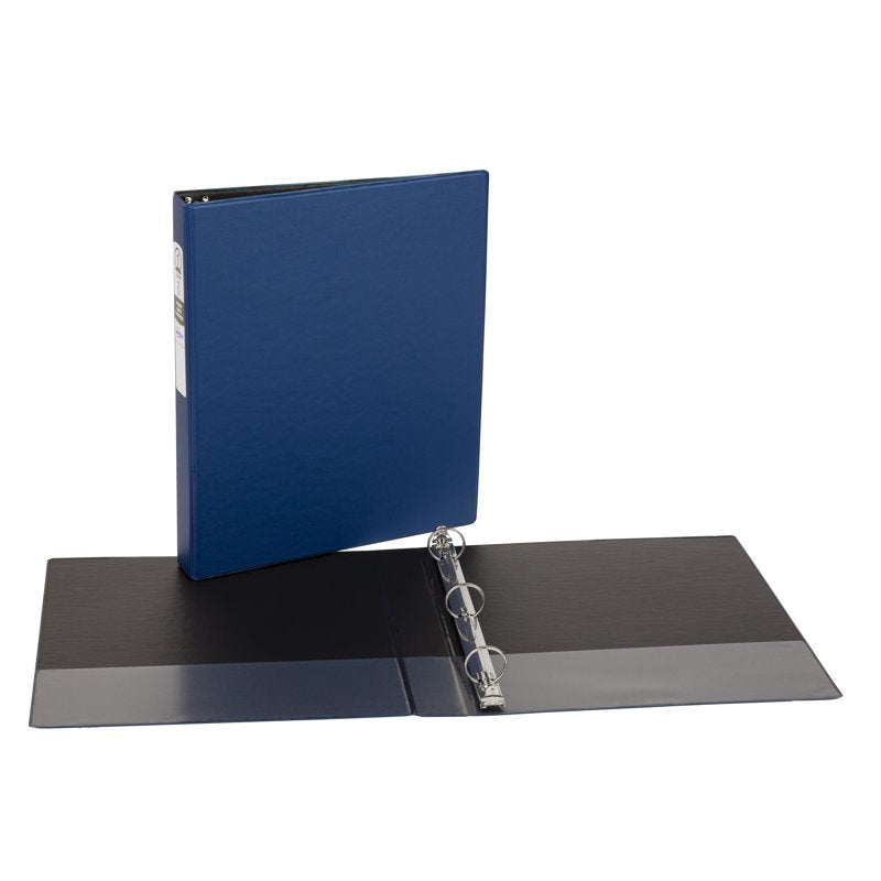 1-Inch Round Ring Binders for Office & School, Light Capacity, Blue
