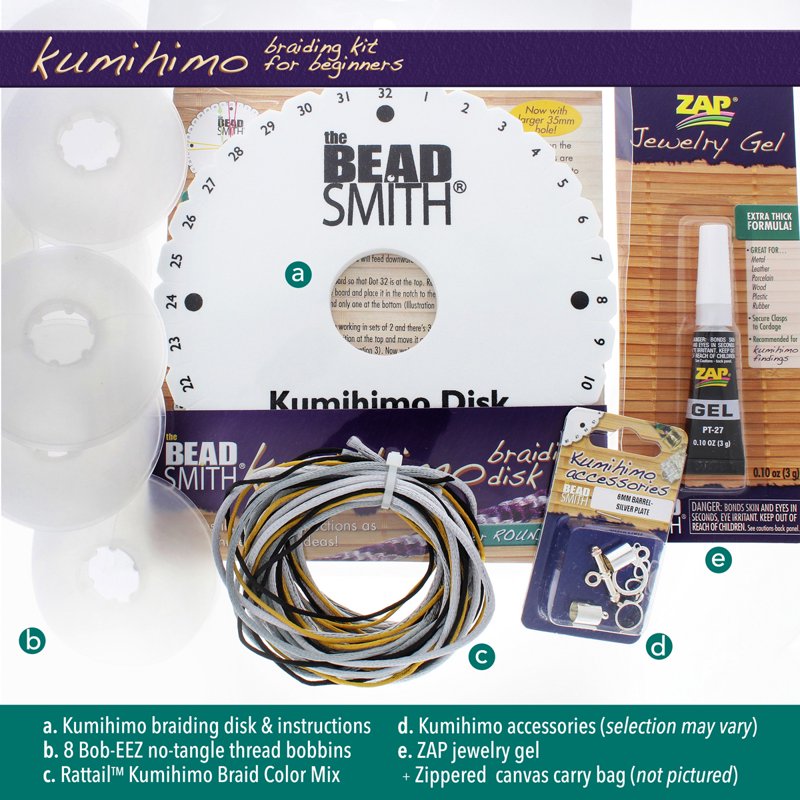 Kumihimo Jewelry Braiding Kit for Handmade Accessories - Starter Set