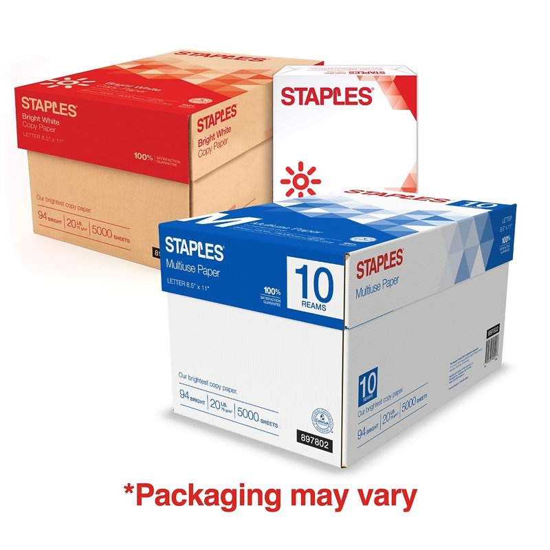 8.5 x 11 Inch Multipurpose Copy Paper 20 Lb Bright White 500 Sheets