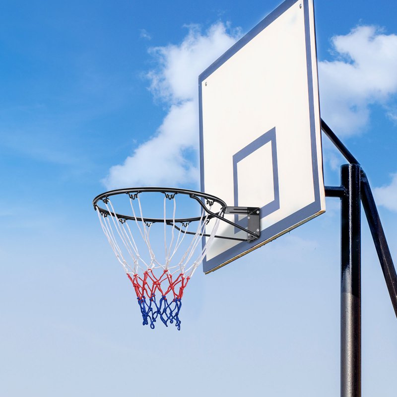 Wall & Door-Mounted Basketball Goal with Steel Rim & Net - Indoor & Outdoor 18" Hoop