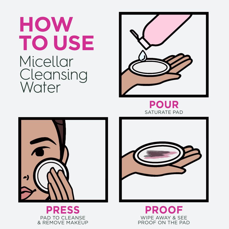 Micellar Cleansing Water All in 1 Hydrating Rose Makeup Remover & Face Cleanser
