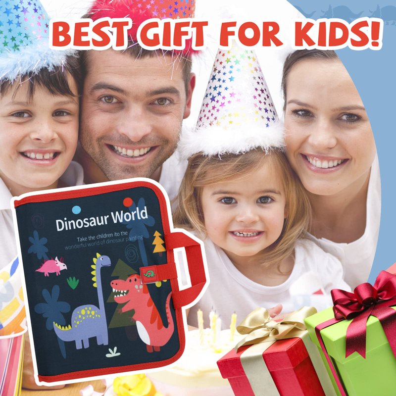 Kids Drawing & Graffiti Book Set for Ages 3-7 with Storage Bag - Reusable Art Toy