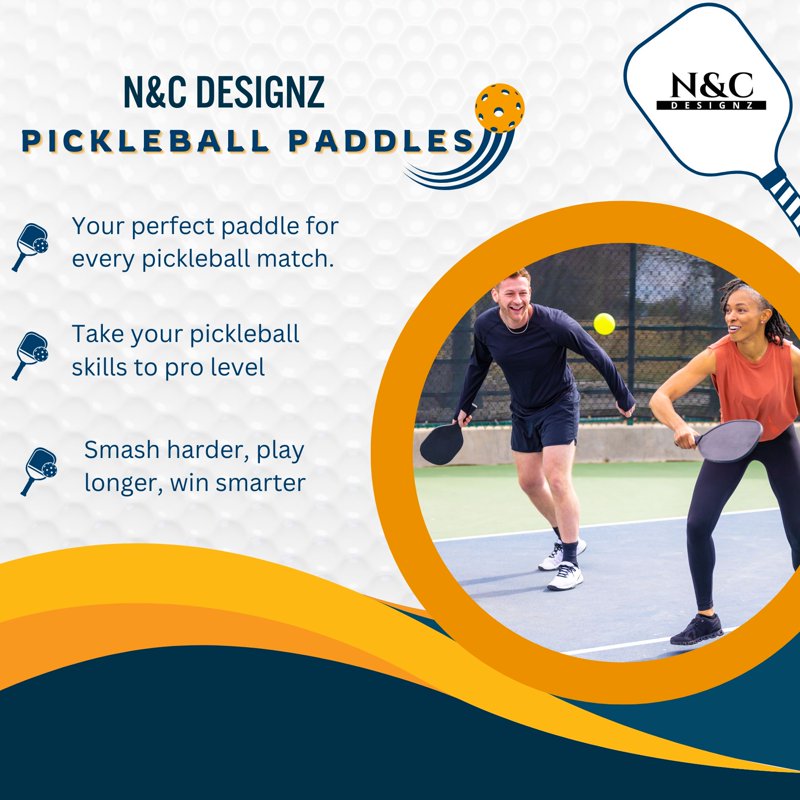 Lightweight Carbon Fiber Pickleball Paddles Set – 2 Paddles, 4 Balls & Bag