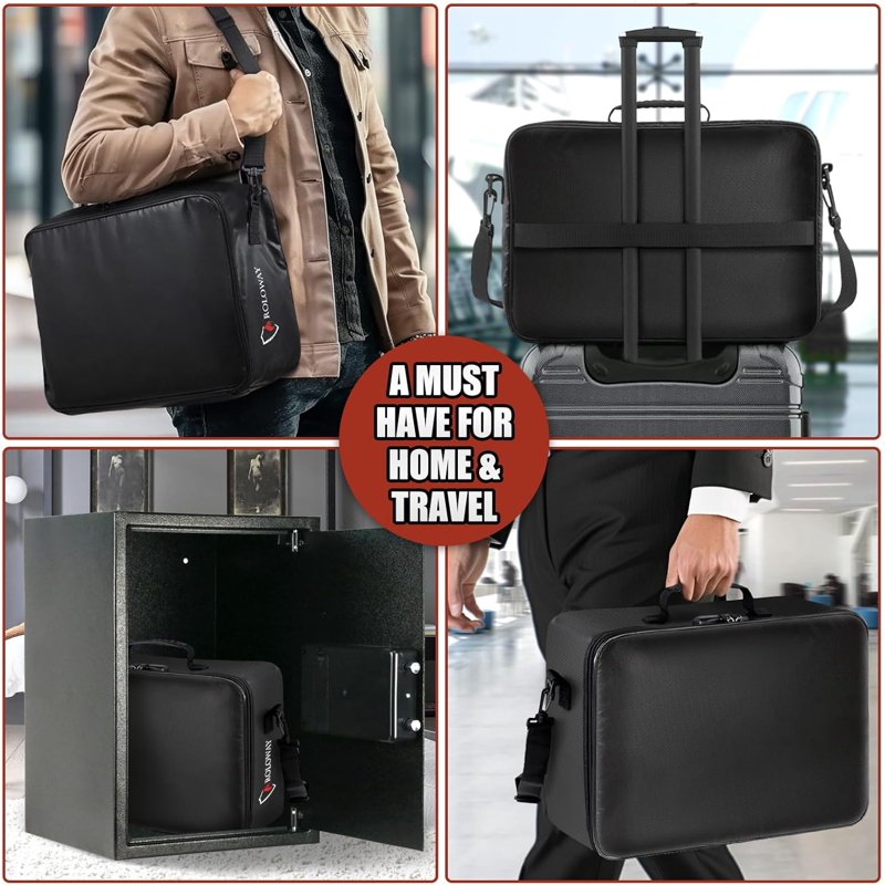 Fireproof Document Bag with Lock - Heat Insulated Safe for Important Files